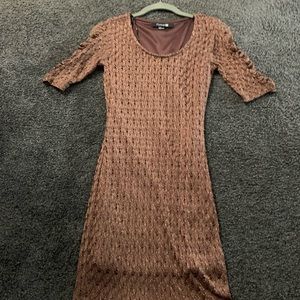 Dress copper with a little sheer! Beautiful dress